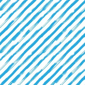 Vector seamless pattern with blue brush diagonal strokes Stock Illustration