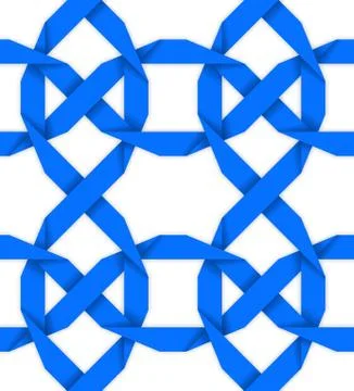 Vector seamless pattern with blue crossed stripes Stock Illustration