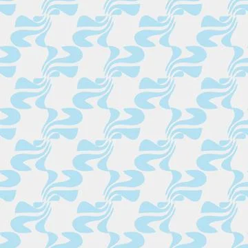 Vector seamless pattern with blue geometric leaf Stock Illustration