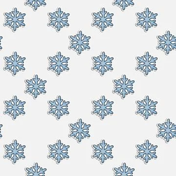 Vector seamless pattern with blue snowflakes Vector seamless pattern with ... Stock Photos