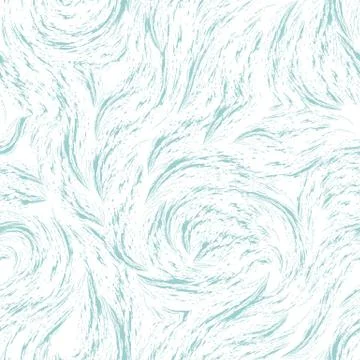 Vector seamless pattern of blue splashes of drops and waves isolated on white 스톡 일러스트