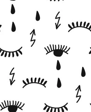 Vector seamless pattern in the bohemian style. Repeating hand drawn tribal print イラスト素材