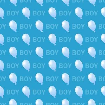Vector seamless pattern for boys. Blue background Illustrazione stock