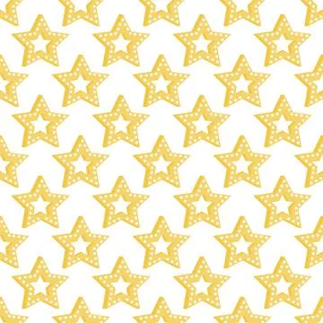 Vector seamless pattern of bright glowing stars, festive, bright background Stock Illustration
