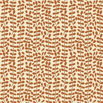 Vector seamless pattern with brown leaf tropical pattern Stock Illustration