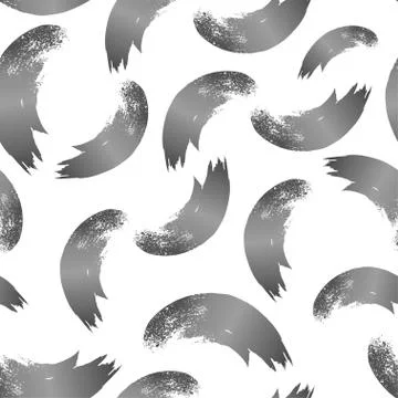 Vector seamless pattern with brush Stock Illustration