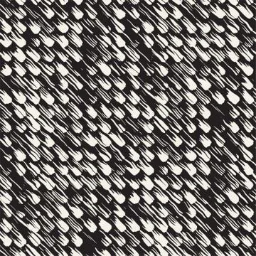 Vector seamless pattern with brush stripes and strokes. Black and white backg Stockillustratie