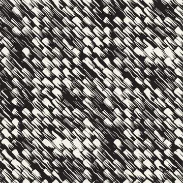 Vector seamless pattern with brush stripes and strokes. Black and white backg Stockillustratie