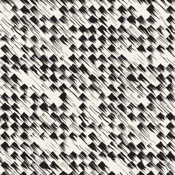 Vector seamless pattern with brush stripes and strokes. Black and white backg イラスト素材