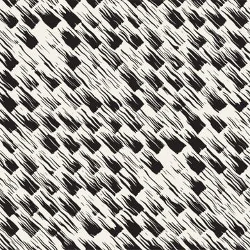 Vector seamless pattern with brush stripes and strokes. Black and white backg Illustrazione stock