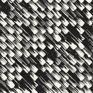 Vector seamless pattern with brush stripes and strokes. Black and white backg Illustrazione stock