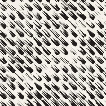 Vector seamless pattern with brush stripes and strokes. Black and white backg Stockillustratie