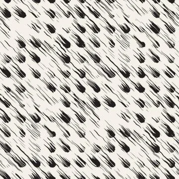 Vector seamless pattern with brush stripes and strokes. Black and white backg イラスト素材