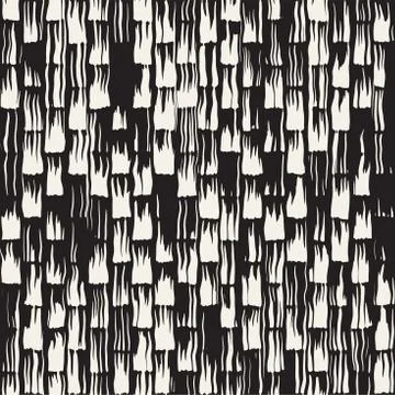 Vector seamless pattern with brush stripes and strokes. Black and white backg Stockillustratie