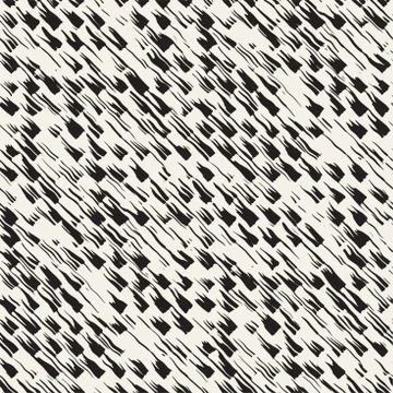 Vector seamless pattern with brush stripes and strokes. Black and white backg Stockillustratie
