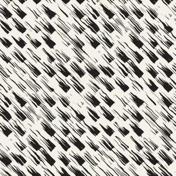 Vector seamless pattern with brush stripes and strokes. Black and white backg イラスト素材