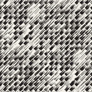 Vector seamless pattern with brush stripes and strokes. Black and white backg Stockillustratie