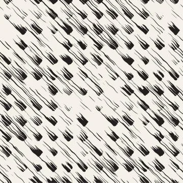 Vector seamless pattern with brush stripes and strokes. Black and white backg Illustrazione stock