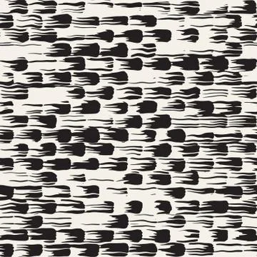 Vector seamless pattern with brush stripes and strokes. Black and white backg Stockillustratie