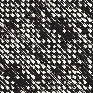 Vector seamless pattern with brush stripes and strokes. Black and white backg 스톡 일러스트