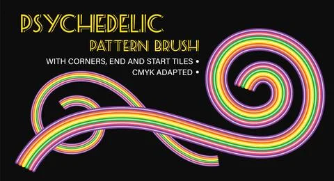 Vector seamless pattern brush with stripes Illustrazione stock