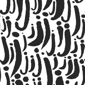 Vector Seamless Pattern with Calligraphy Letters J イラスト素材