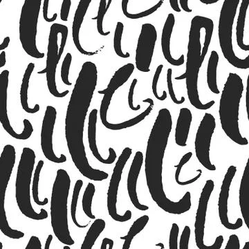 Vector Seamless Pattern with Calligraphy Letters L Stock Illustration