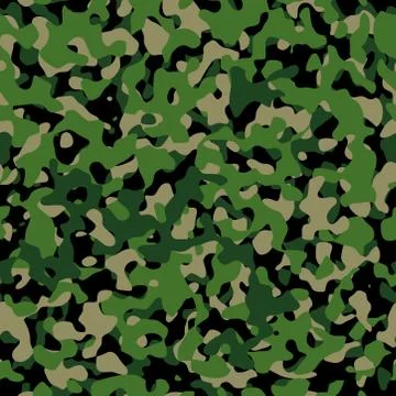 Vector seamless pattern of camouflage, army camouflage texture Stock Illustration