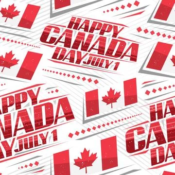 Vector seamless pattern for Canada Day Illustrazione stock