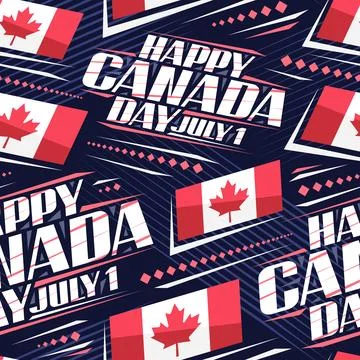 Vector seamless pattern for Canada Day Illustrazione stock