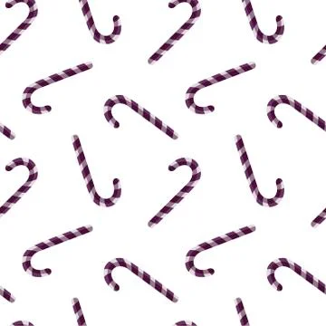 Vector seamless pattern with candy cane sweet sticks イラスト素材
