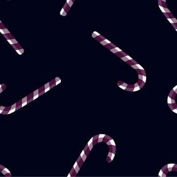 Vector seamless pattern with candy cane sweet sticks 库存插图