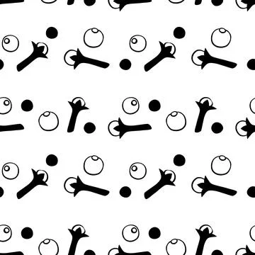 Vector seamless pattern of carnation, pepper in doodle style. Background or t Stock Illustration