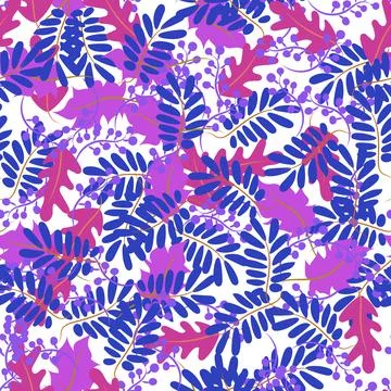 Vector seamless pattern. Childrens texture. Beautiful pattern with small leaves Stock Illustration