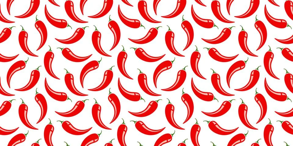 Vector seamless pattern of chilli pattern. Illustrazione stock