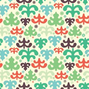 Vector seamless pattern of christmas tree Stock Illustration