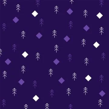 Vector seamless pattern of christmas tree. merry christmas package pattern Stock Illustration