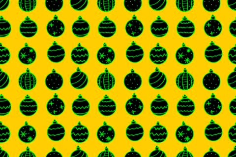 Vector Seamless pattern with Christmas tree balls. New year Xmas backgrounds  イラスト素材