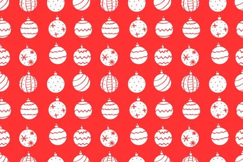Vector Seamless pattern with Christmas tree balls. New year Xmas backgrounds  イラスト素材