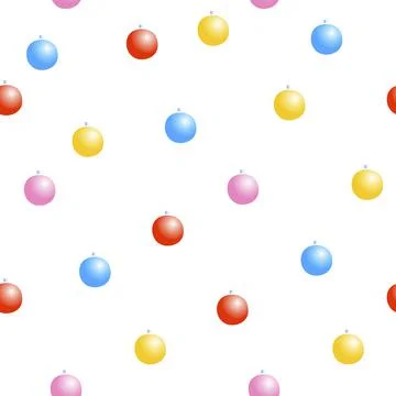 Vector Seamless pattern with Christmas tree balls. New year Xmas polka dot te イラスト素材