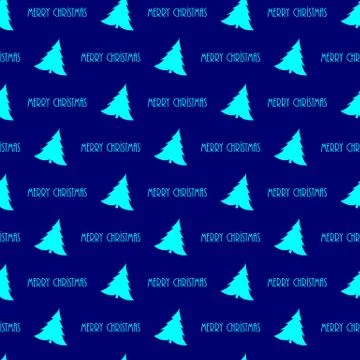 Vector seamless pattern with christmas trees Stock Illustration