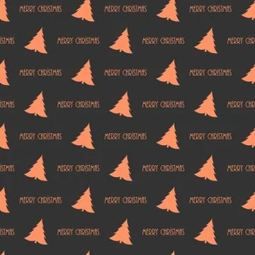 Vector seamless pattern with christmas trees Illustrazione stock