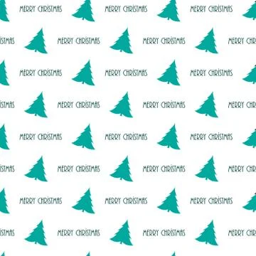 Vector seamless pattern with christmas trees Illustrazione stock