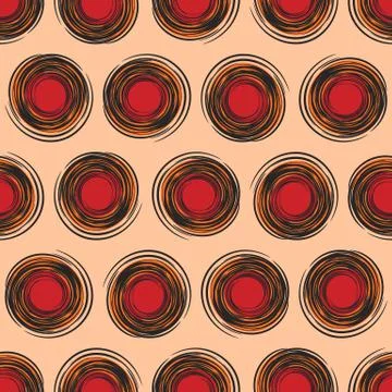 Vector Seamless Pattern. Circles. EPS 10. Stock Illustration