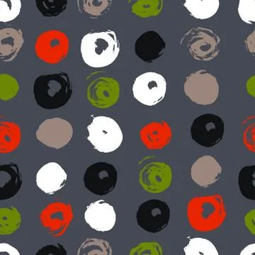 Vector seamless  pattern  with circles. Stock Illustration