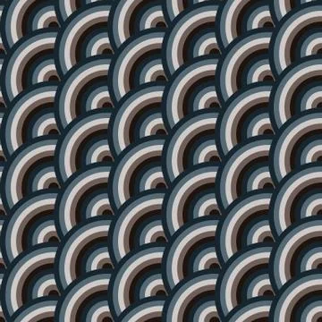 Vector seamless pattern of circles in squama style イラスト素材