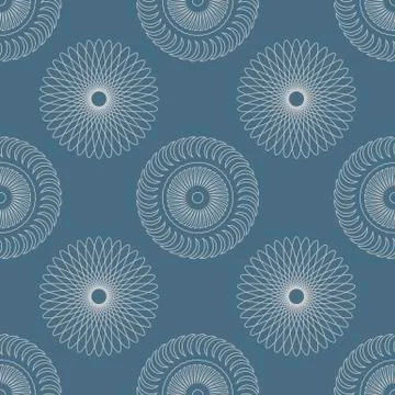 Vector seamless Pattern with circular Elements Stock Illustration