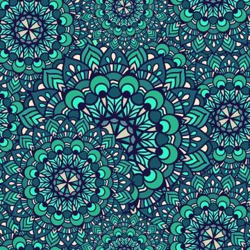 Vector Seamless pattern of circular texture. Stock Illustration