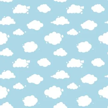 Vector seamless pattern with clouds 스톡 일러스트