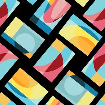 Vector seamless pattern color abstraction on a black background Stock Illustration